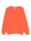 Msgm Crew-neck Sweater In Orange