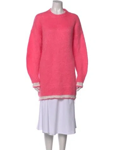 Pre-owned Msgm Crew Neck Sweater In Pink
