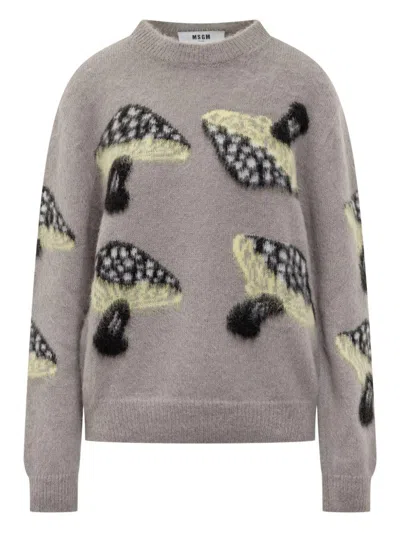 MSGM CREW NECK SWEATER WITH PATTERN MSGM