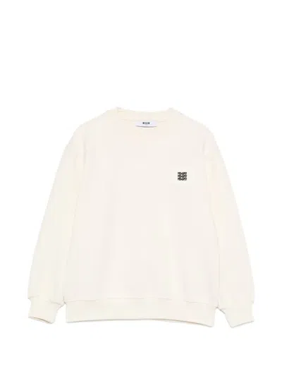 Msgm Crew-neck Sweatshirt In Neutral
