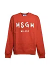 Msgm Crew-neck Sweatshirt In Red