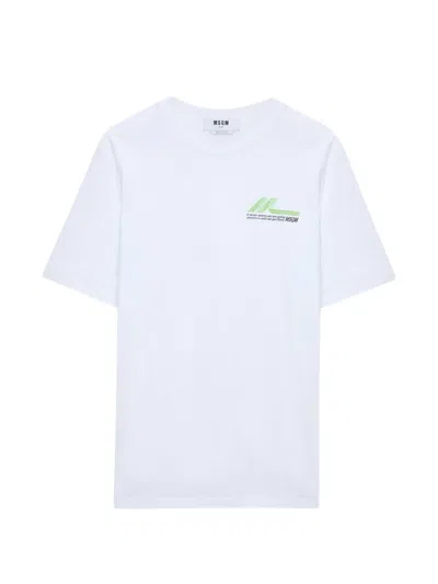 Msgm Crew-neck T-shirt In White