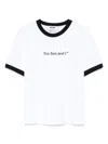 Msgm Crew Neck T-shirt With Contrasting Trim And Graphic Design