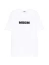Msgm Logo-embroidered T-shirt In White