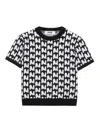 Msgm Patterned Short-sleeve T-shirt In Black