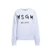 Msgm Relaxed-fit Sweatshirt With Bold Graphic Print In White