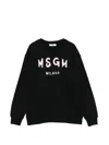 Msgm Crewneck Sweatshirt In Black
