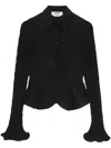Msgm Crinkle-effect Shirt In Black