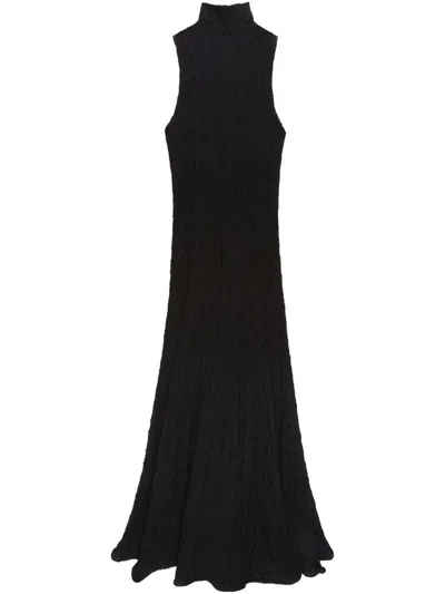 Msgm Crinkled Cotton Blend Maxi Dress