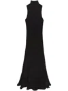 Msgm Maxikleid Mit Knitterfalten In Schwarz