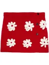 Msgm Crochet Mini Skirt In Rot