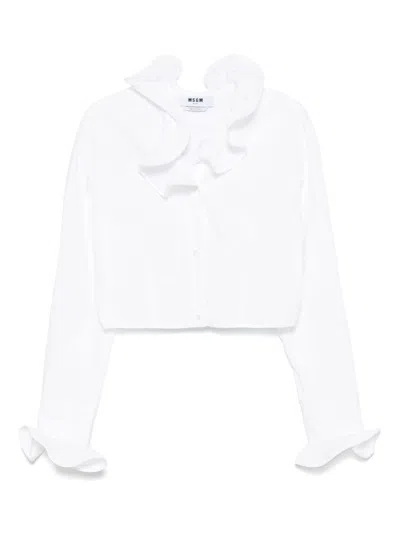Msgm Crop Shirt