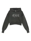 Msgm Crop Sweatshirt With Print  In Gray