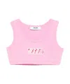 Msgm Crop Top In Pink