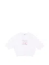 Msgm Crop T-shirt In White