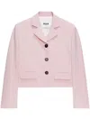 Msgm Cropped Blazer In Pink