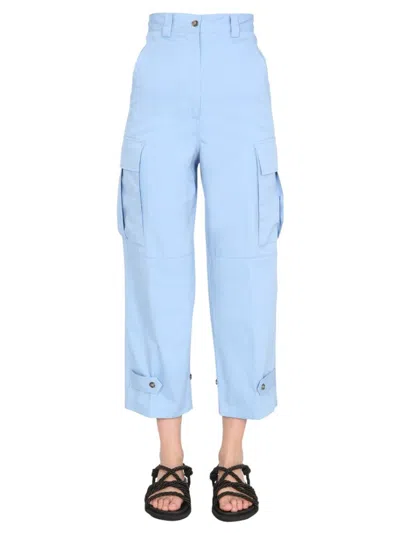 MSGM CROPPED CARGO PANTS WITH BUTTONED HEM