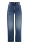 Msgm Mid-blue Denim Pants With Five-pocket Design