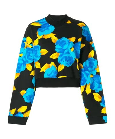 MSGM CROPPED JERSEY SWEATER