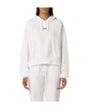 Msgm Logo Hooded Sweatshirt Long Sleeves In White