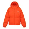 Msgm Logo-plaque Puffer Jacket In Orange