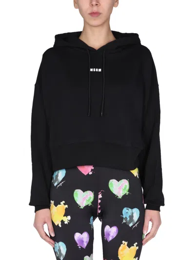 MSGM CROPPED SWEATSHIRT