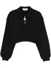 Msgm Cropped Sweatshirt In Black