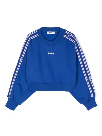 Msgm Kids' Cropped Sweatshirt In Red