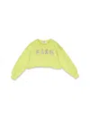 Msgm Cropped Sweatshirt In Green