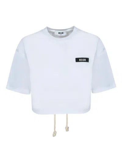 MSGM CROPPED T-SHIRT