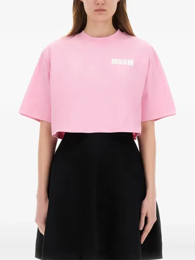 Msgm Cropped T-shirt