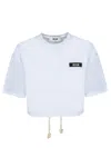 Msgm Cropped T-shirt In White