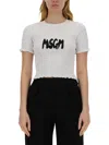 Msgm Logo T-shirt In White