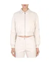 Msgm Collared Neck Jacket Elasticated Hem In Pink