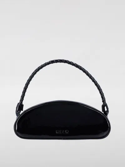 Msgm Small Bean Handbag In Black