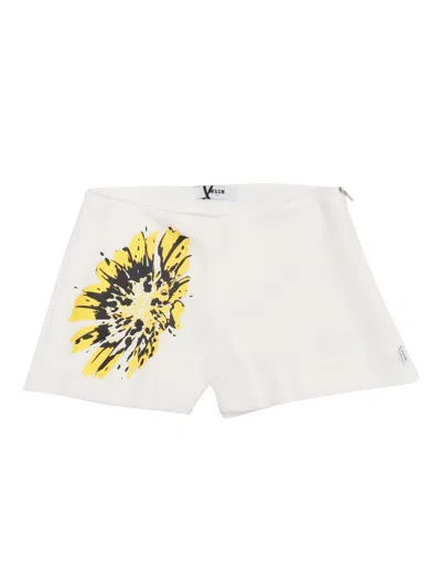 Msgm Cr�pe Shorts Girl In Multi