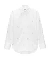 Msgm Crystal-embellished Button-up Shirt In White