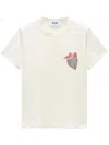 Msgm Crystal-embellished Crew-neck T-shirt In White