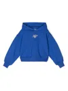 Msgm Crystal-embellished Hoodie In Blue