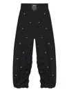Msgm Crystal-embellished Joggers In Black