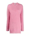Msgm Crew Neck Sweater In Pink
