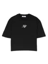 Msgm Crystal-embellished T-shirt In Black