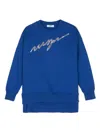 Msgm Sweatshirt Mit Kristall-logo In Blau