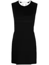 Msgm Mini Cut Out Dress In Black