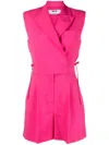 Msgm Cut-out Sleeveless Playsuit In Pink