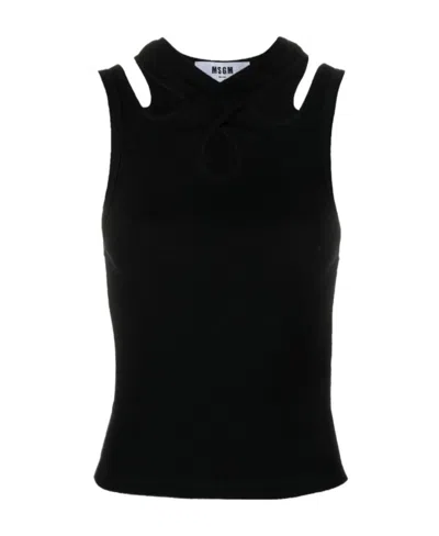 MSGM MSGM CUT-OUT TANK TOP