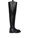 Msgm D-ring Over-the-knee Boot In Multi