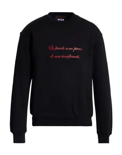 Msgm Dario Argento X  Man Sweatshirt Black Size Xs Cotton