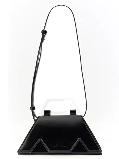 Msgm Debossed-logo Hand Bag In Black