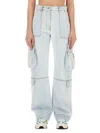 Msgm Cargo Denim Trousers